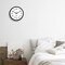 2 Pieces Silent Wall Clock, 10 Inch Non Ticking Quiet Digital Sweep Decorative Battery Operated Wall Clocks for Living Room Bedroom Kitchen School Office Decor, Black